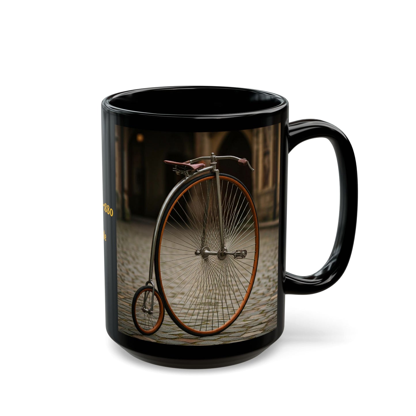 Vintage Penny-Farthing Black Mug (11oz, 15oz)