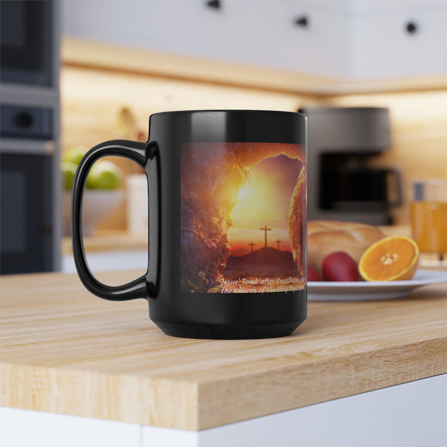 Lent, Ash Wednesday to Crucifixion, Black Mug (11oz, 15oz)