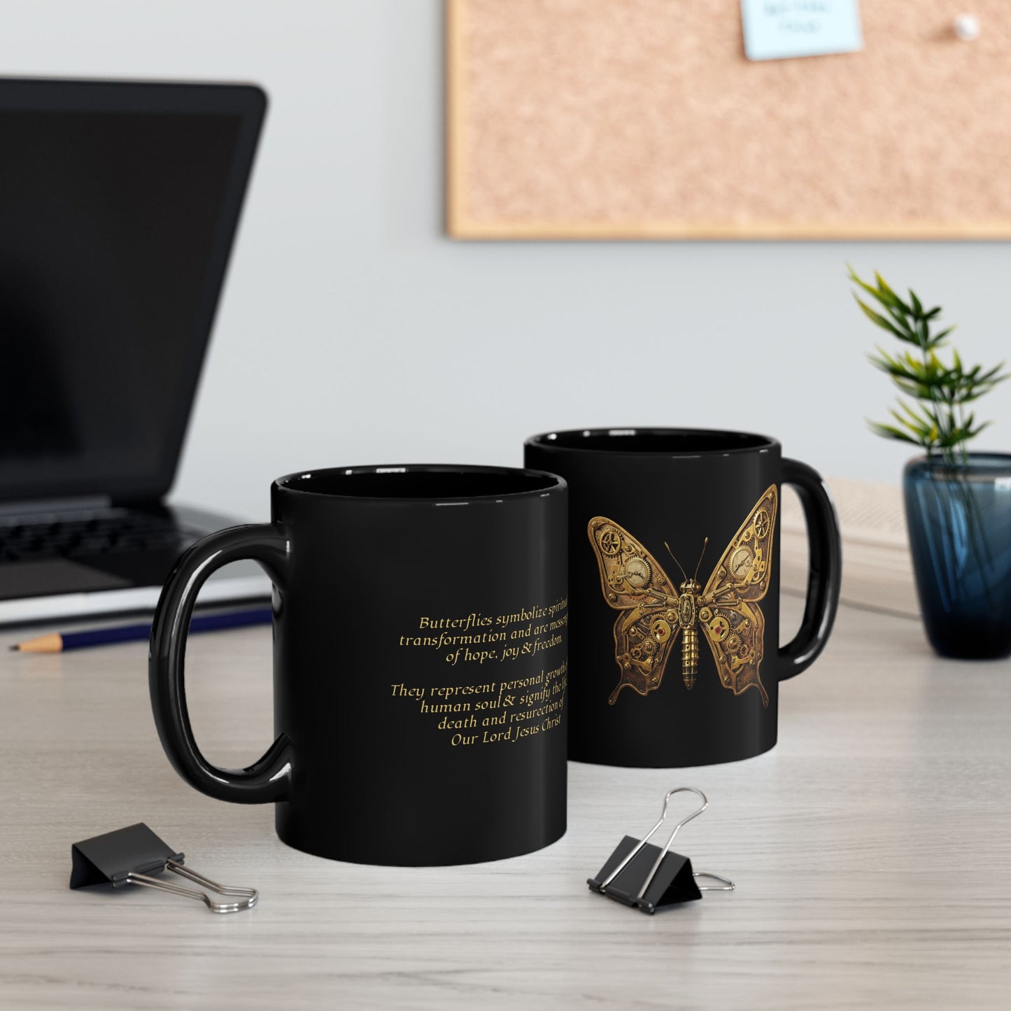 The Symbolism of Butterflies Black Mug (11oz, 15oz)