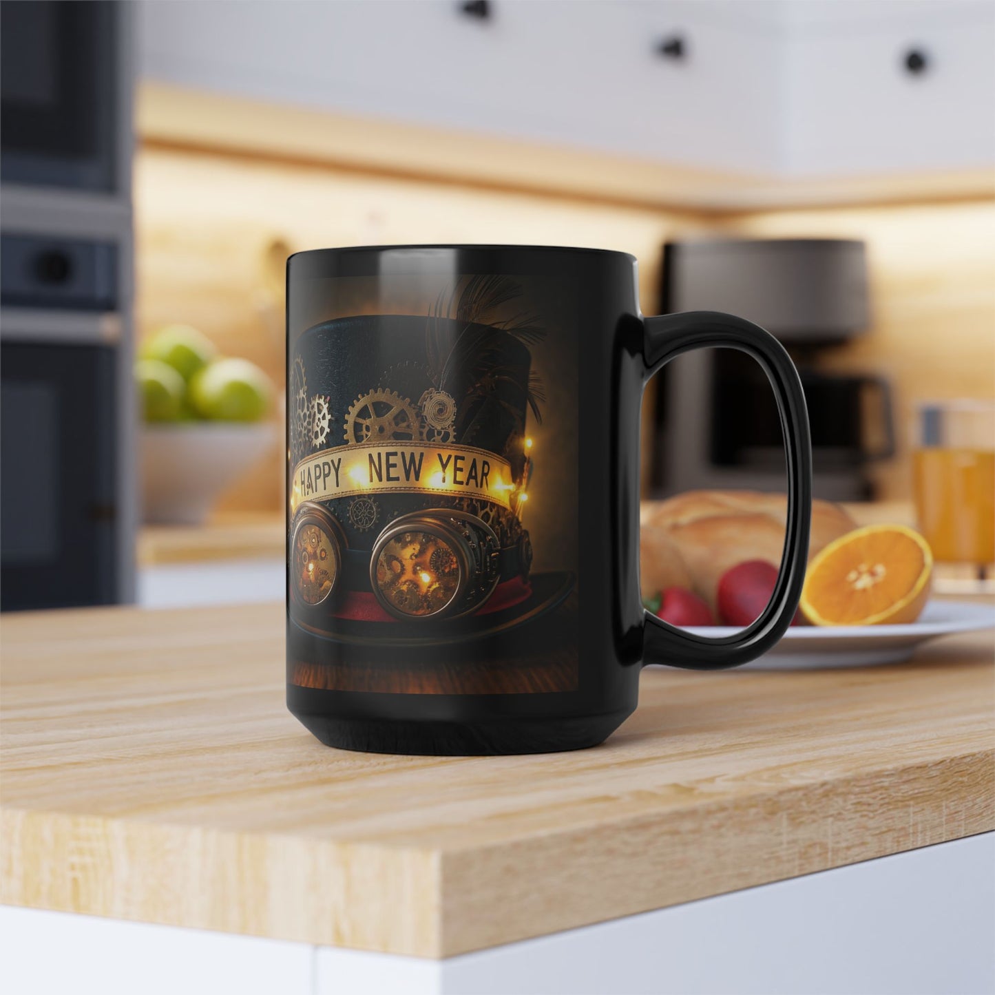 Steampunk Happy New Year 2025 Design, (11oz or 15oz)