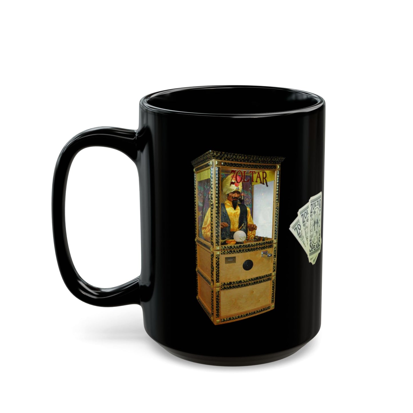 Zoltar Speaks Black Mug - Iconic Boardwalk Attraction Coffee Cup, 11oz, 15oz