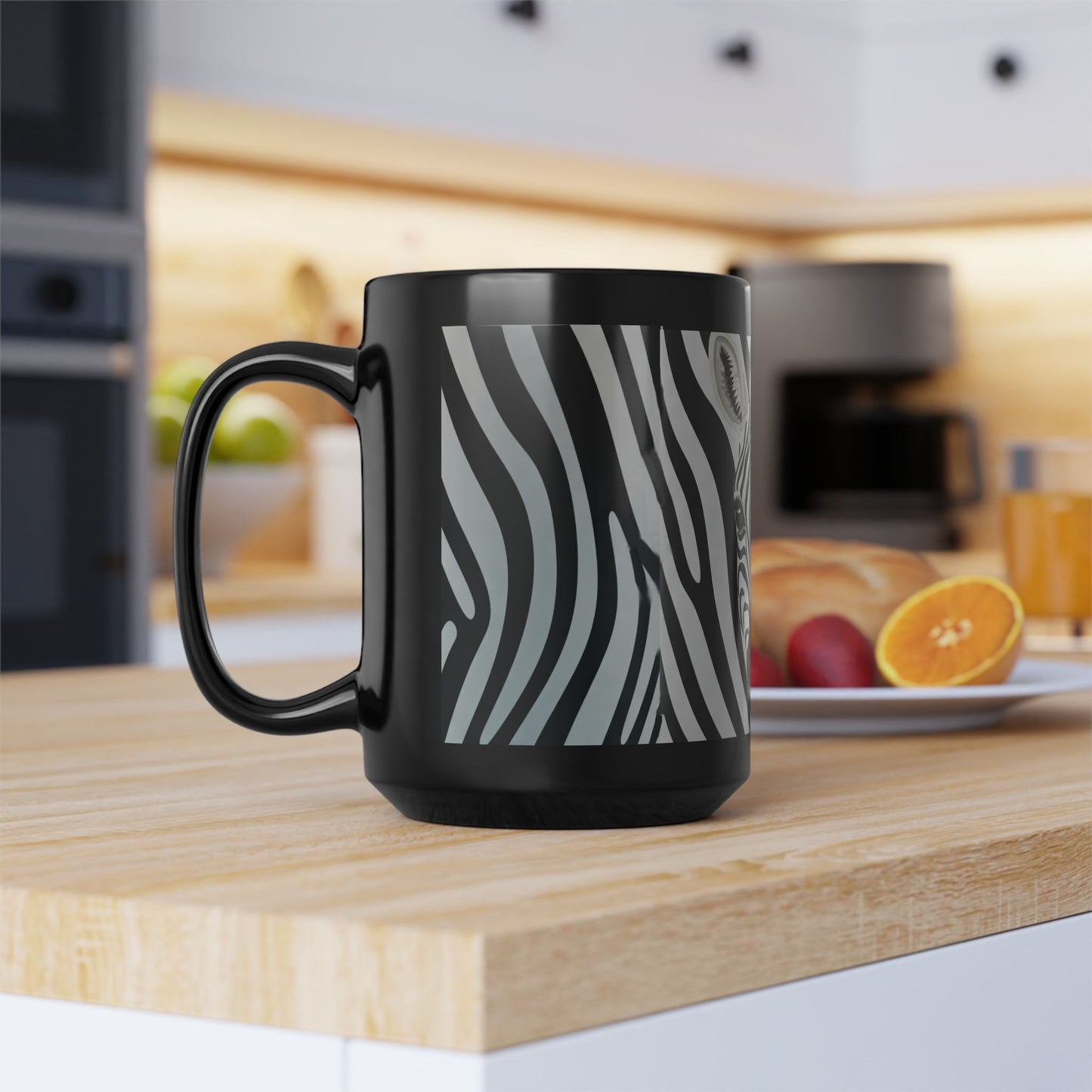 Zebra Design Black Mug (11oz, 15oz)