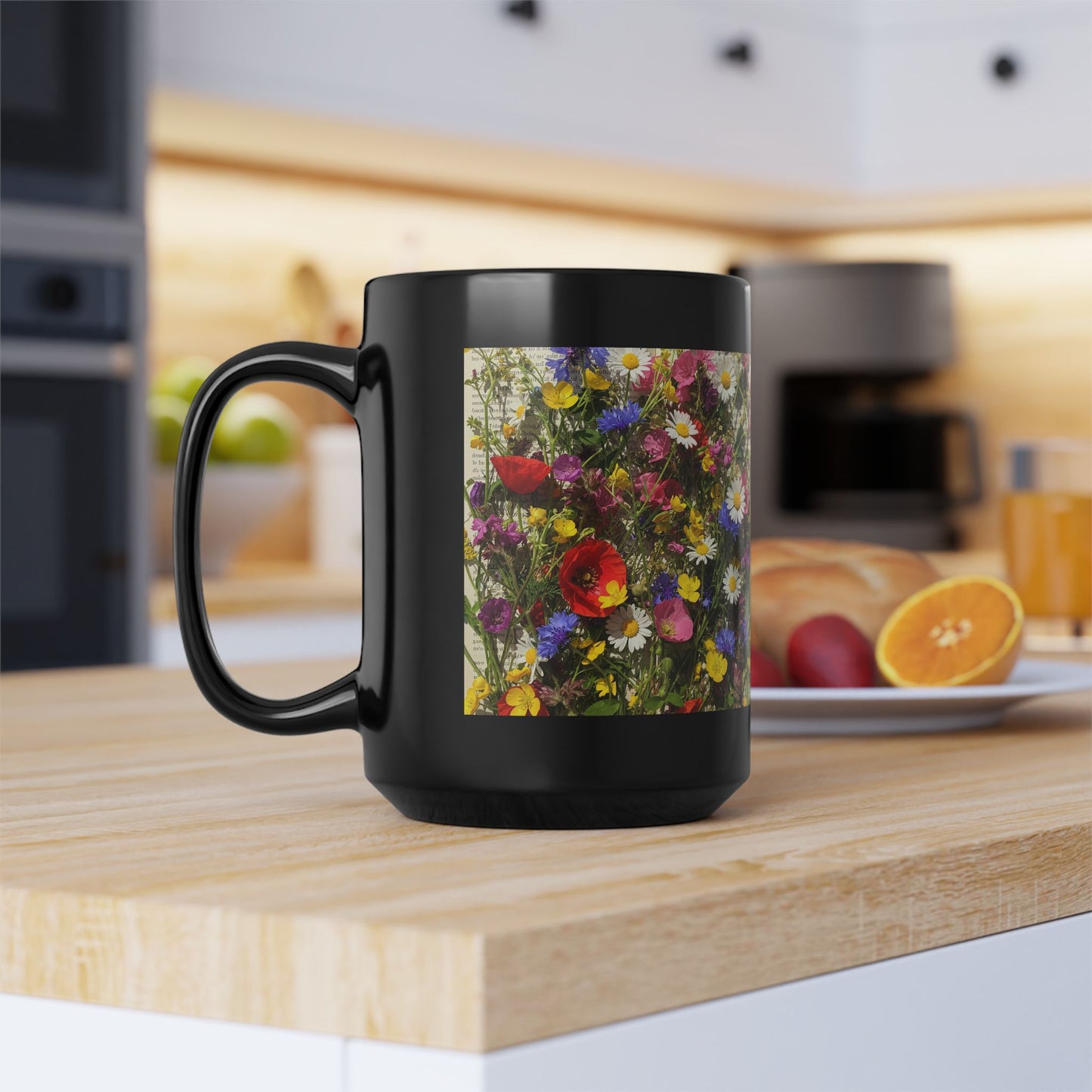 Wildflower Mix Mug, Floral Coffee Cup, Garden Flower Tea Mug, Boho Botanical Drinkware, Nature Lover Gift
