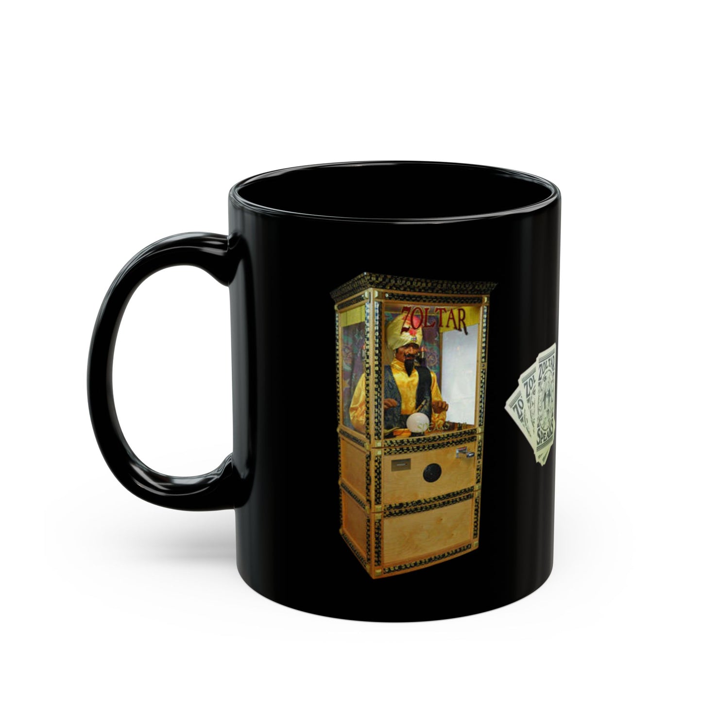 Zoltar Speaks Black Mug - Iconic Boardwalk Attraction Coffee Cup, 11oz, 15oz