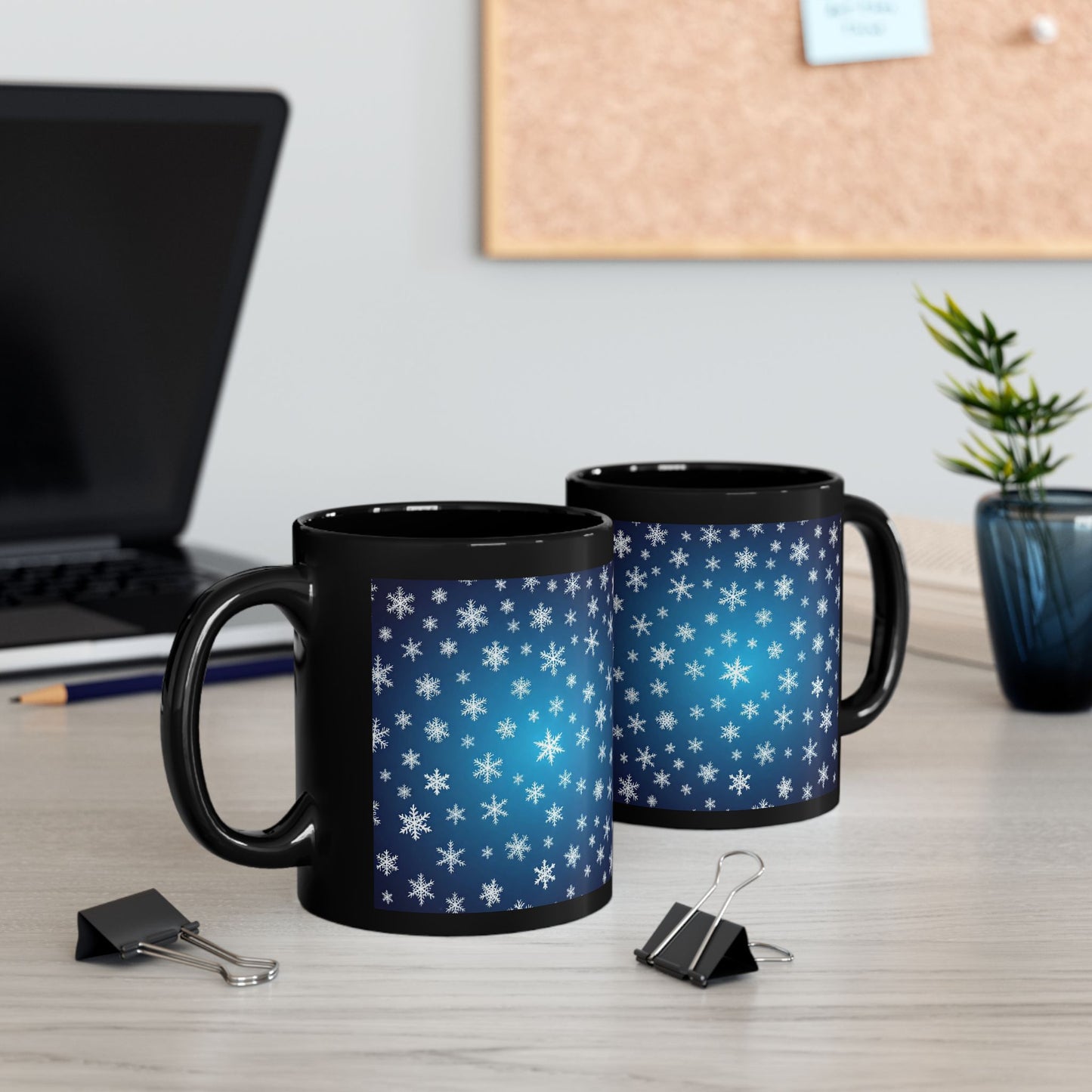 Snowflake Pattern Mug, Winter Coffee Cup, Holiday Drinkware, Christmas Gift, Hot Cocoa Mug, Seasonal Tea Cup