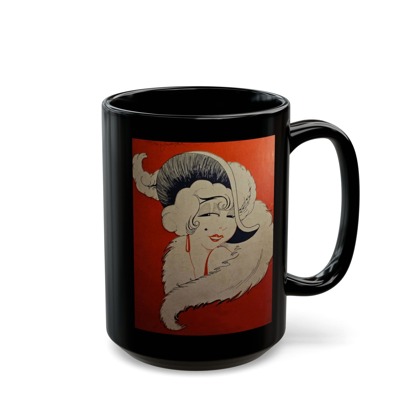 Timeless Fashion Classic Black Mug, (11oz, 15oz)