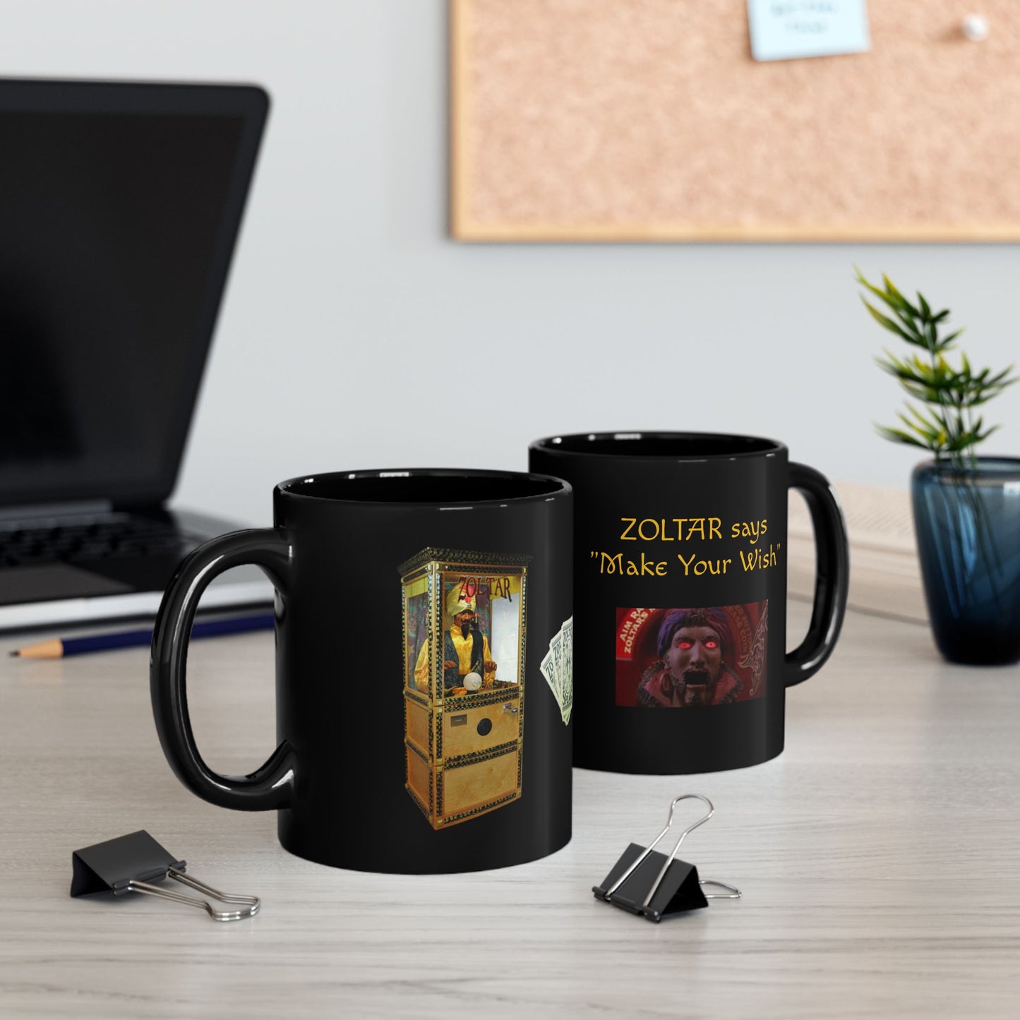 Zoltar Speaks Black Mug - Iconic Boardwalk Attraction Coffee Cup, 11oz, 15oz