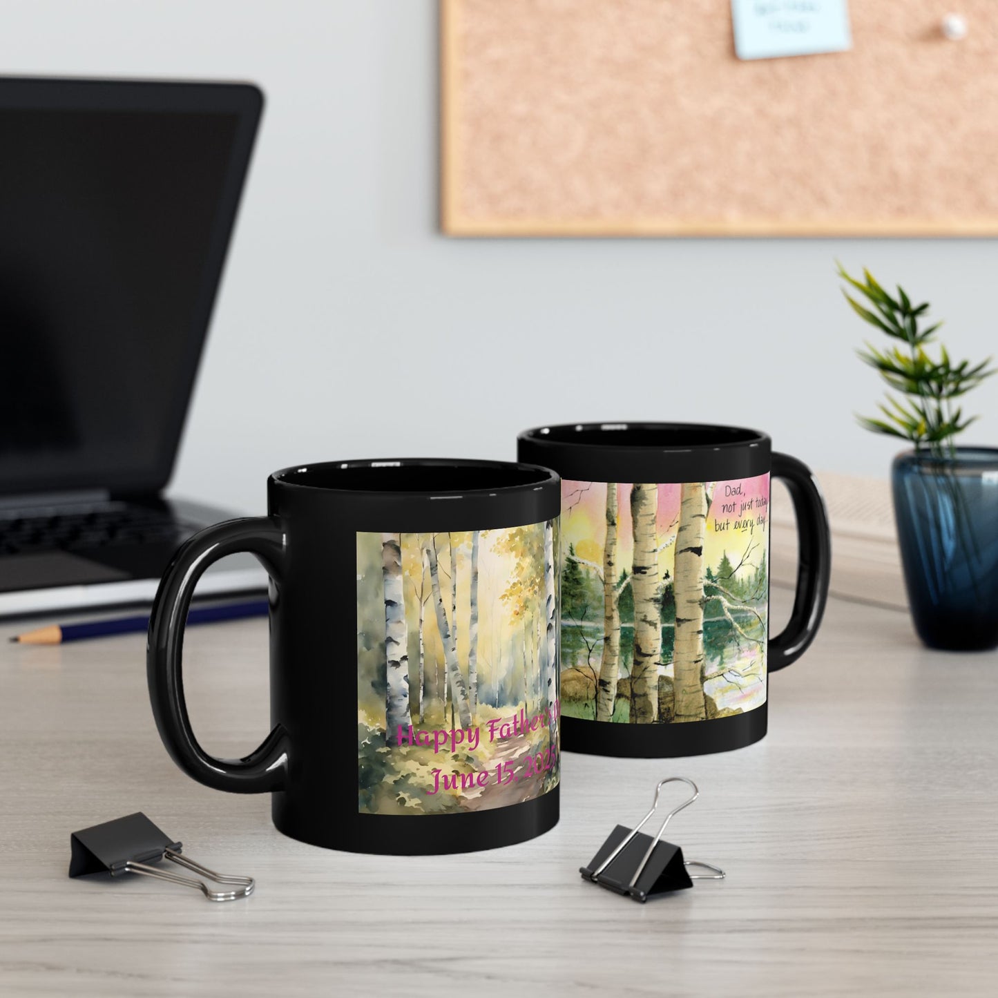 Father's Day Birch Tree Scene Scape
