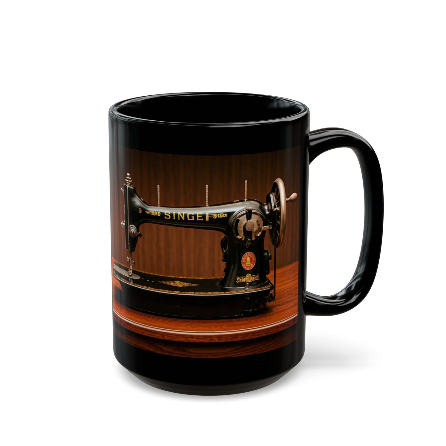 Sewing Theme Mug, Black Coffee Cup with Sayings (11 oz, 15 oz)