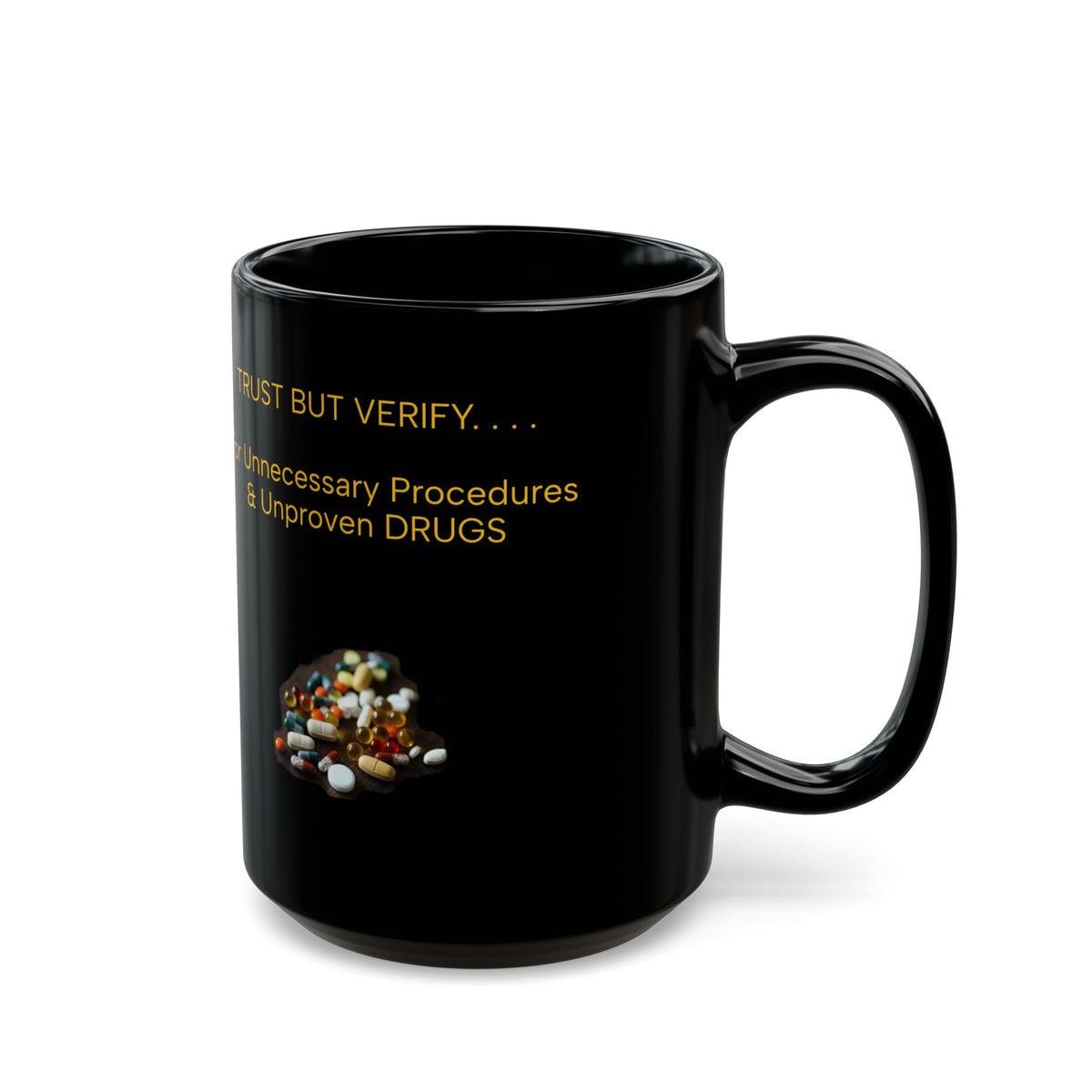 Mug Trust But Verify - DRs Black Mug