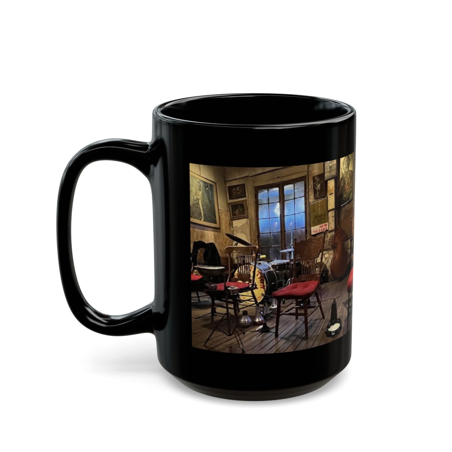 Jazz Black Mug (11oz, 15oz) - NOLA, Birthplace of Jazz