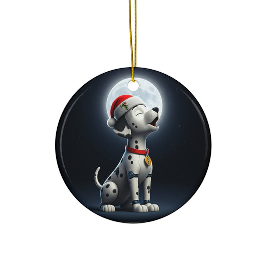 Happy Howl-adays Dalmation Ornament, Christmas Tree Decoration, Dog Lover Gift, Holiday Decor, Pet Christmas Ornament