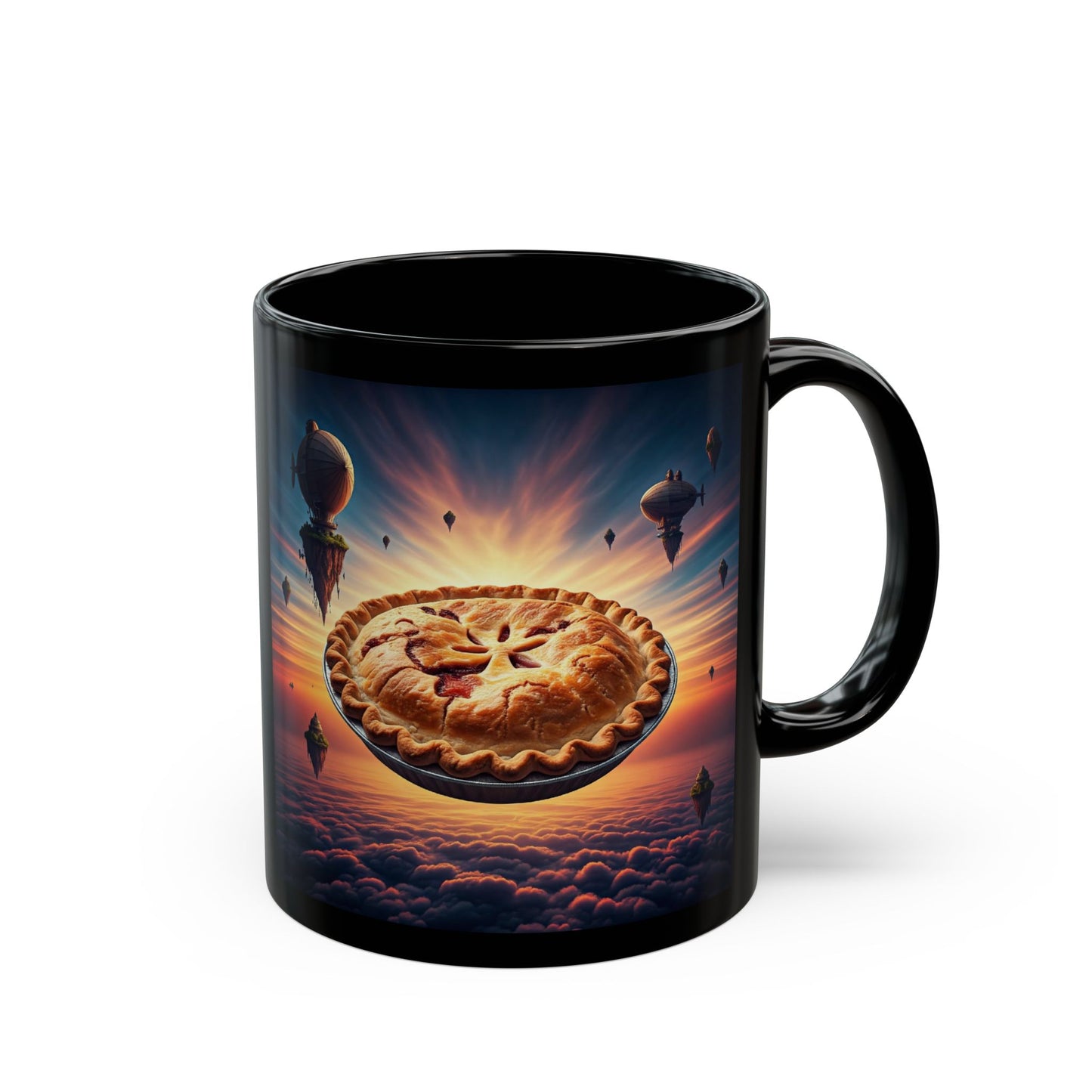 Mug - Dreams are like Pie in the Sky, Black 11oz 15oz