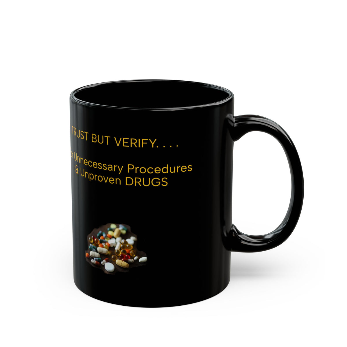 Mug Trust But Verify - DRs Black Mug