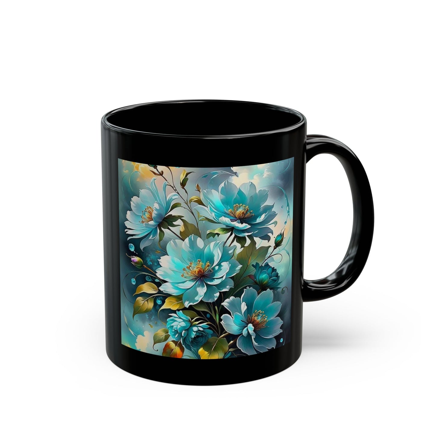 Blue Flowers and Butterflies, Mother's Day Gift for Mom (11oz, 15oz)