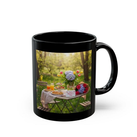 Mother's Day Floral Table with Yellow Bouquet Mug