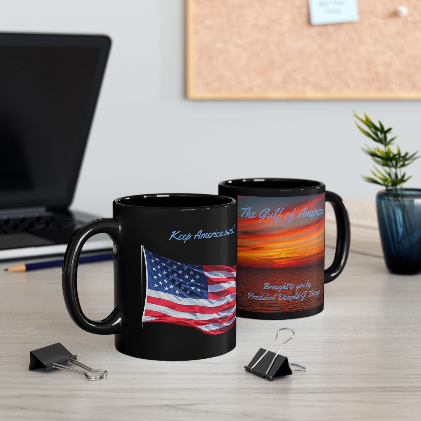 Gulf Of America Black Mug, Keep America Ours (11 oz, 15 oz)