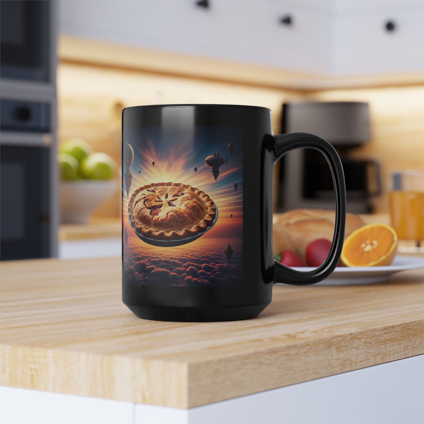 Mug - Dreams are like Pie in the Sky, Black 11oz 15oz