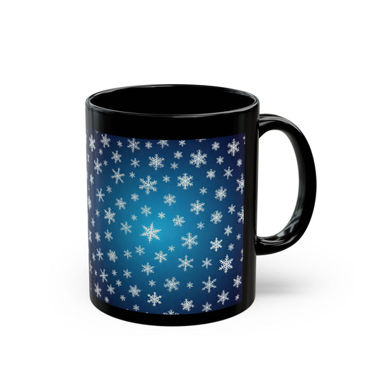 Snowflake Pattern Mug, Winter Coffee Cup, Holiday Drinkware, Christmas Gift, Hot Cocoa Mug, Seasonal Tea Cup