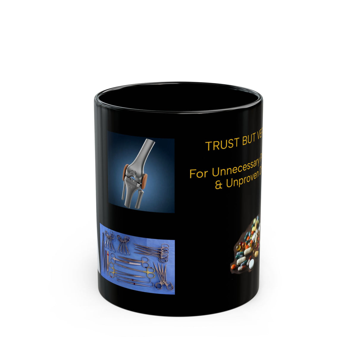 Mug Trust But Verify - DRs Black Mug