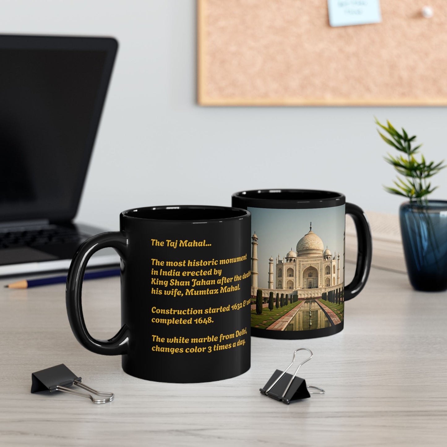 Traveler's Delight Mug, 7 Wonders of the World Gift, Taj Mahal Coffee Cup, Tourist Souvenir, Wanderlust Tea Mug, Explorer's