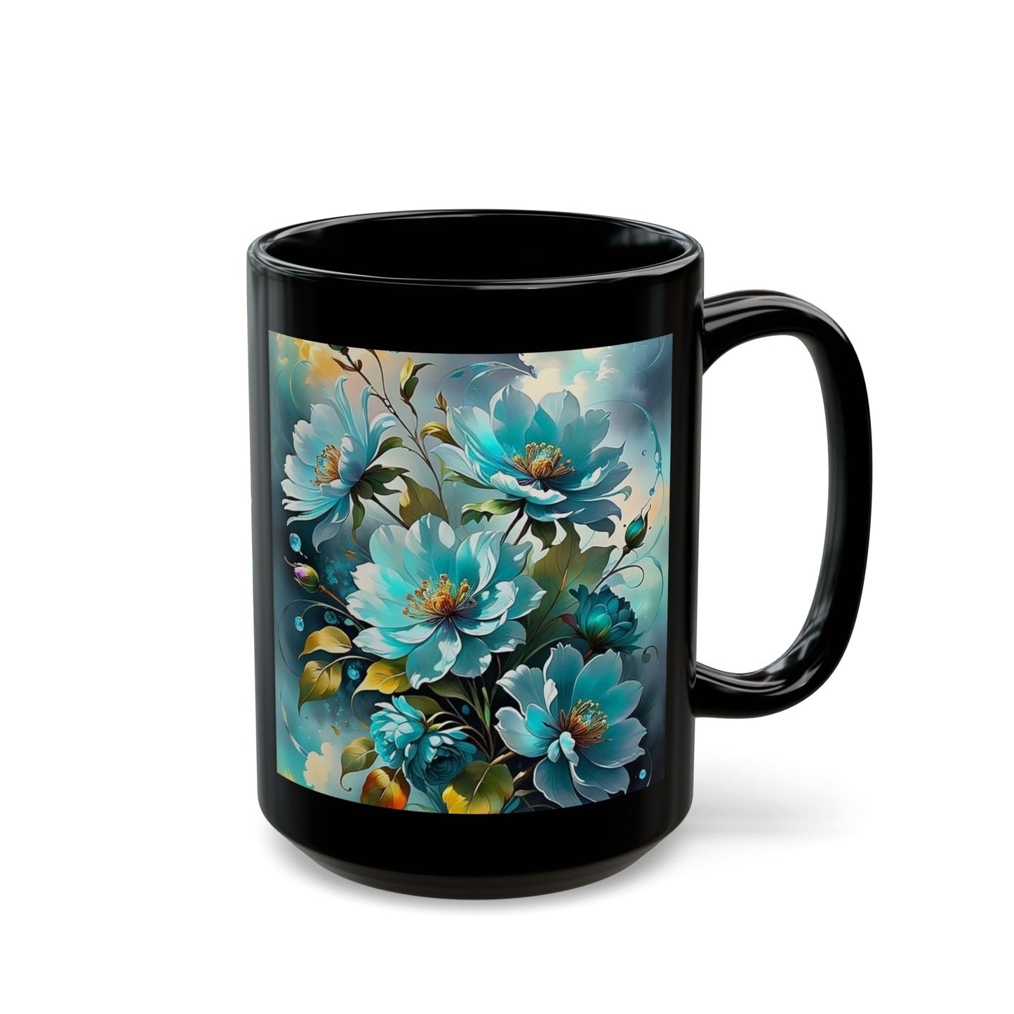 Blue Flowers and Butterflies, Mother's Day Gift for Mom (11oz, 15oz)