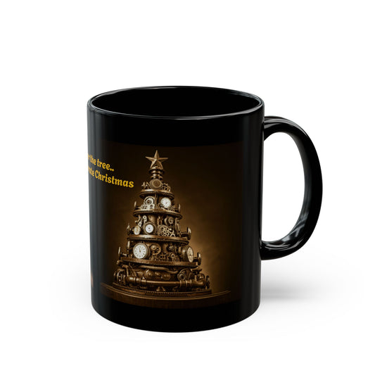 Christmas Tree Steampunk Black Mug (11oz, 15oz)