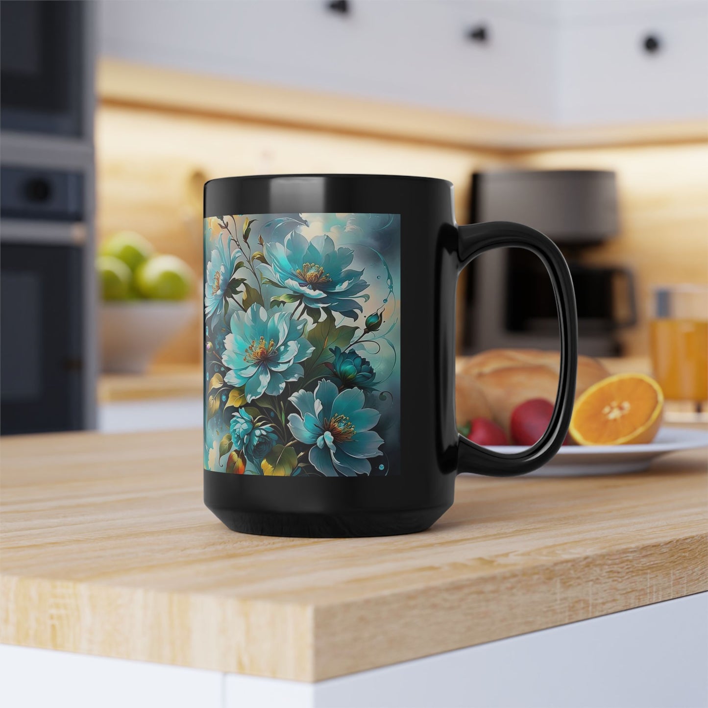 Blue Flowers and Butterflies, Mother's Day Gift for Mom (11oz, 15oz)