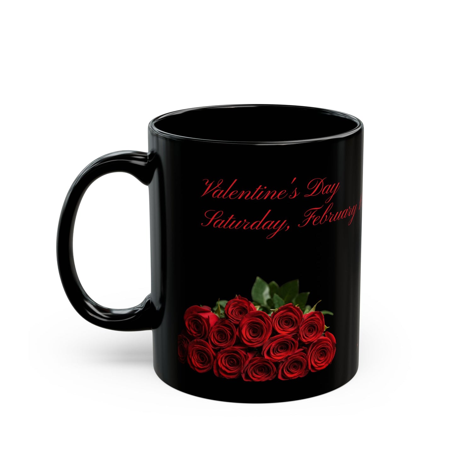 Valentine's Day Roses Mug, Romantic Floral Coffee Cup, 11oz, 15oz