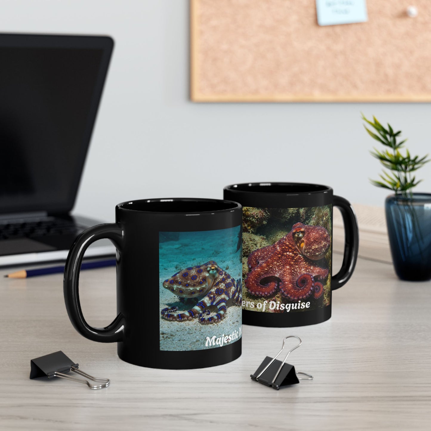 Majestic Octopuses Black Mug (11oz, 15oz)