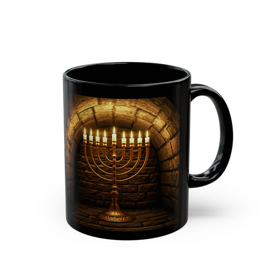 Mug - Hanukkah Menorah Black 11oz/15oz