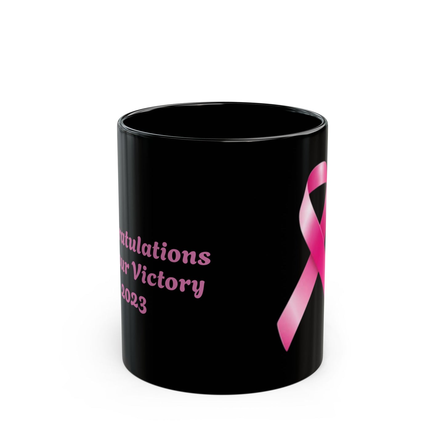 Pink Ribbon of Victory - 2023 Mug, Cancer Survivor Gift (11oz, 15oz)