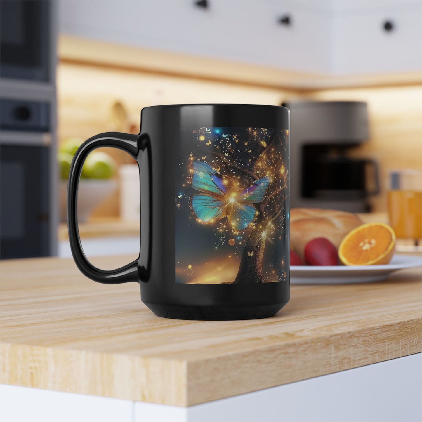 Blue Flowers and Butterflies, Mother's Day Gift for Mom (11oz, 15oz)