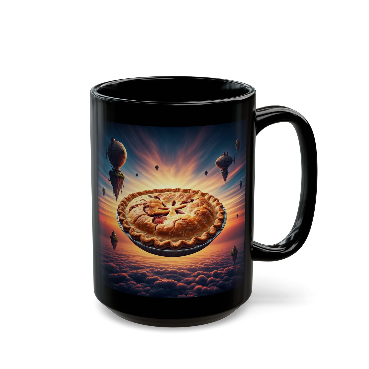 Mug - Dreams are like Pie in the Sky, Black 11oz 15oz