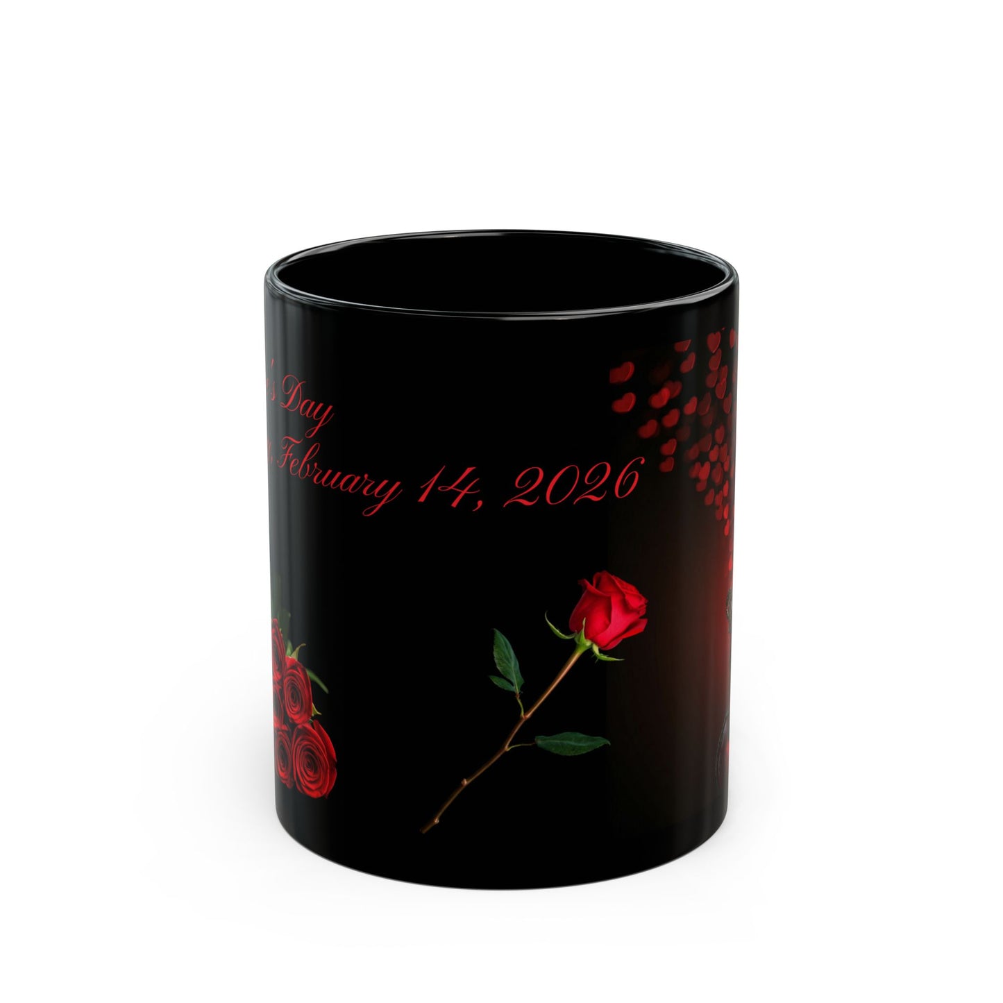 Valentine's Day Roses Mug, Romantic Floral Coffee Cup, 11oz, 15oz