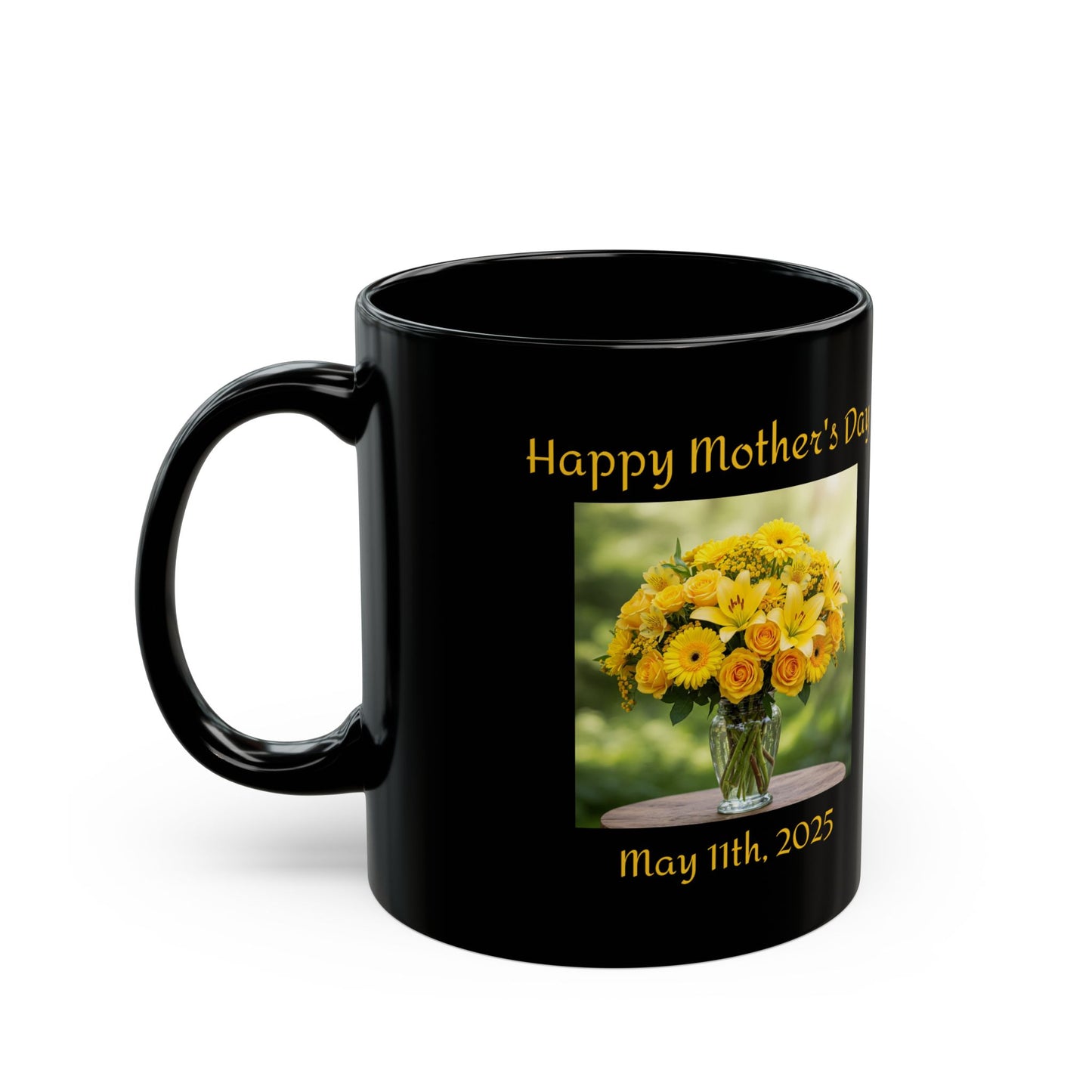 Mother's Day Floral Table with Yellow Bouquet Mug