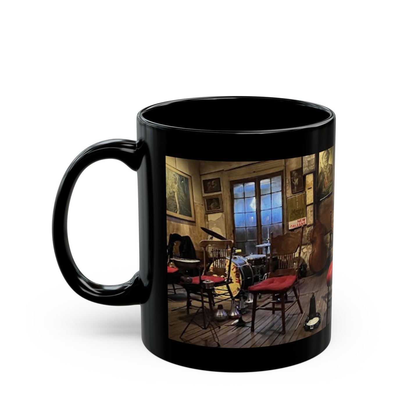 Jazz Black Mug (11oz, 15oz) - NOLA, Birthplace of Jazz