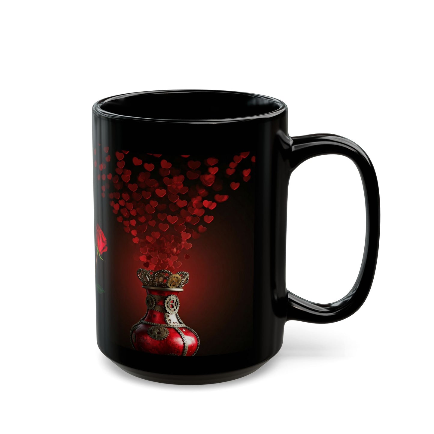 Valentine's Day Roses Mug, Romantic Floral Coffee Cup, 11oz, 15oz
