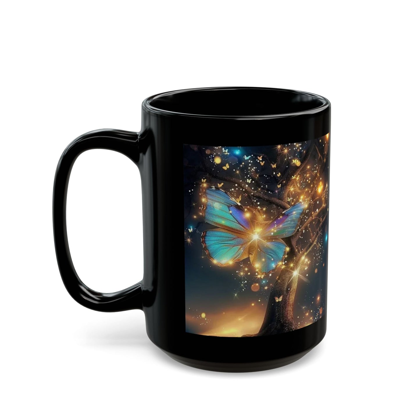 Blue Flowers and Butterflies, Mother's Day Gift for Mom (11oz, 15oz)