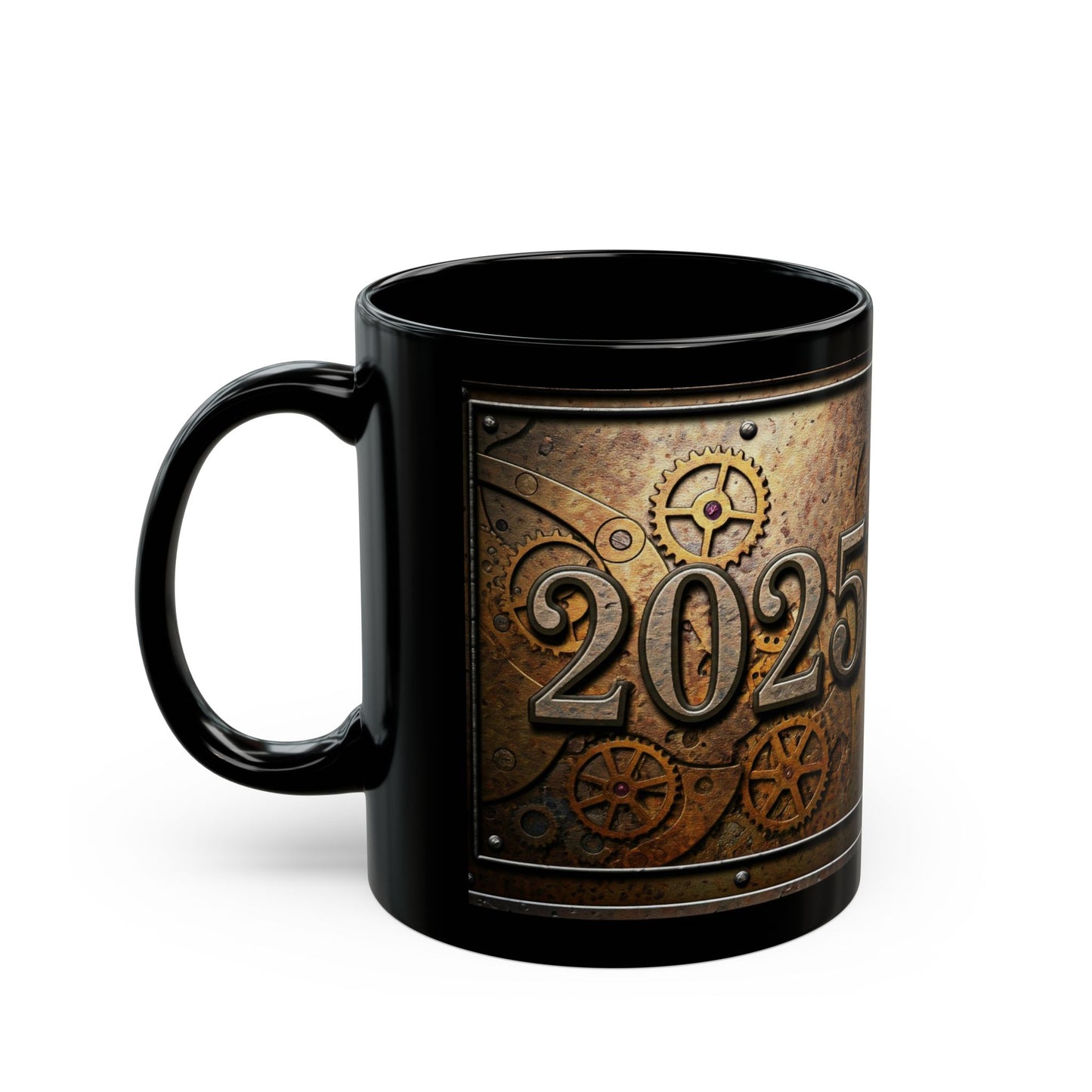 Steampunk Happy New Year 2025 Design, (11oz or 15oz)